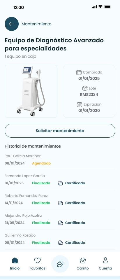 Maintenance Product Detail